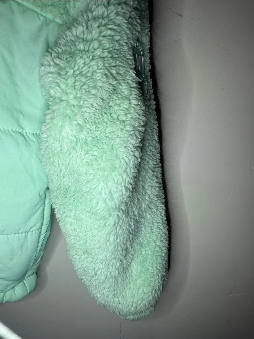 Hurley Girls Jacket Size 5 Mint Quilted Sherpa Puffer